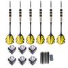 Darts Kit 12 Dart Tail Flights Shafts Black Nickel Copper Hard Tip Detachable Sports Game Supplies