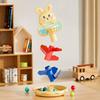 Kids Ball Shoot Track Toy 4/6 Layers Cartoon Rabbit Rolling Ball Tower Hand-eye Coordination Toddlers Boys Girls Marble Run Ball Shoot Game