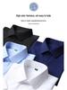 2025 Bamboo Fiber Men's Short Sleeve Shirt - No Pocket, Light Business Fashion, Multi-Color Options