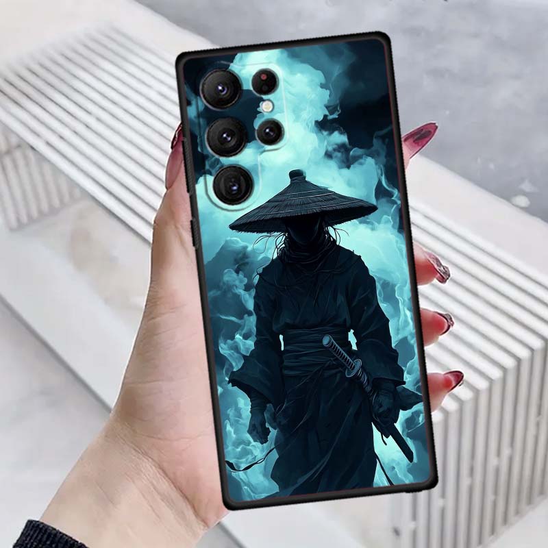 Fashion Hero Design Pattern For Samsung Galaxy S26 S25 S24 S23 S22 S21 S20 Ultra Plus FE 5G Black Soft TPU Phone Case