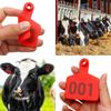100Pcs Farm Equipment Cow Ear Tag Card 001-100 Numbers Pig Sheep Ear Sign Cattle Ear Marker  Cow