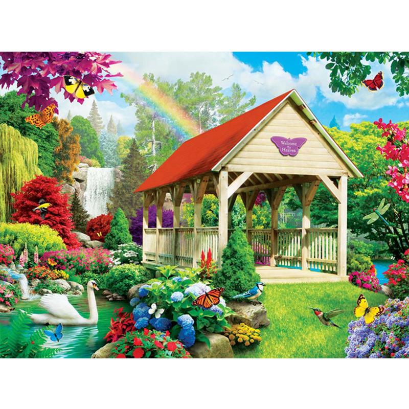 Square/Round Diamond Painting House Cross Stitch Diamond Embroidery Garden Rhinestones Art Handwork Bead Picture Kits Home Decor