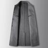 Men's Coat Autumn and Winter Medium and Long Double-sided Trench Coat Middle-aged and Young Business Wool Solid Color Casual Coat