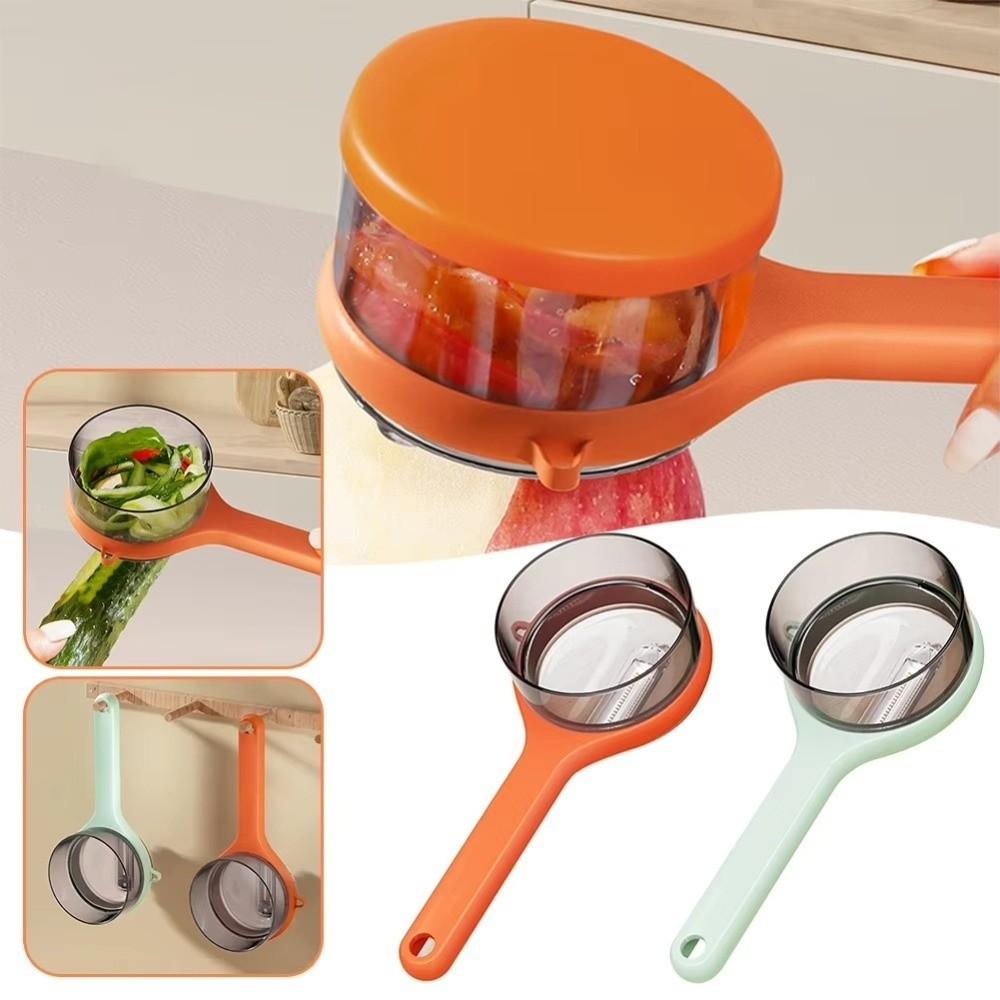 Splash Prevention Storage Type Paring Knives Washable Non-Slip Handle Vegetable Peeler Easy Cleaning Efficient Fruit Scraper