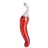Blucome Lebhafte grüne Pfeffer-Brosche, Chili-Gemüse-Brosche für Frauen, Mädchen, Anzug, Kleid, Accessoires, goldfarbene Pins, Emaille, Bijoux