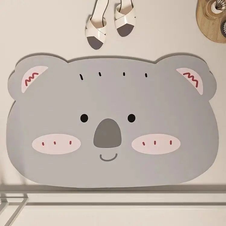 Bibulous floor mat diatom mud cartoon antiskid toilet bibulous quick-dry floor mat