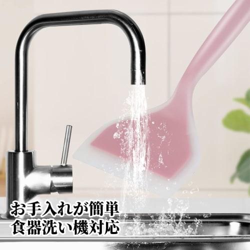 Doyime Silicone Spatula, 25.5 x 12cm, Pink - For Okonomiyaki, Tamagoyaki, and More, Heat-Resistant, Dishwasher-Safe, and Tabletop Use, Cookware, Kitch