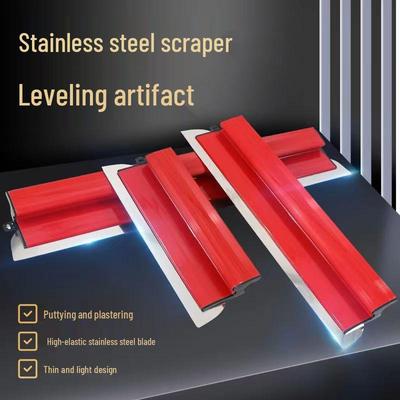 Weißer Edelstahl-Spachtel: Großer Glättkratzer für die Innenwandverkleidung