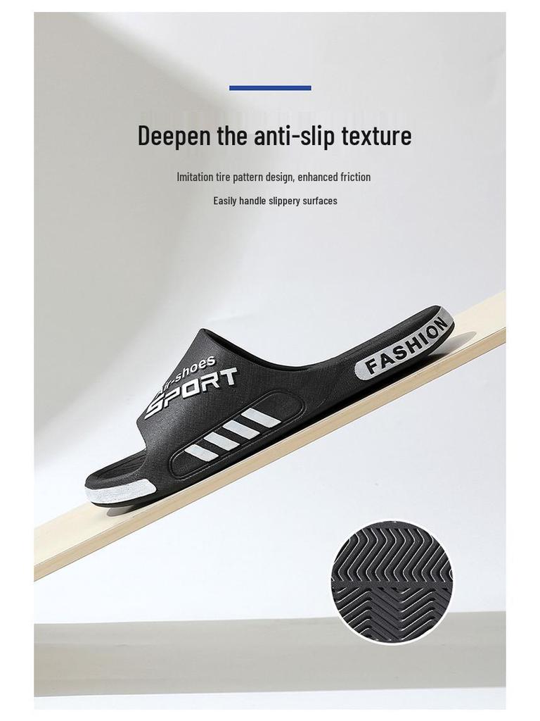 Men's Non-Slip Summer Slippers for Home and Outdoor Use – Comfortable Bathroom and Beach Flip-Flops for Couples.