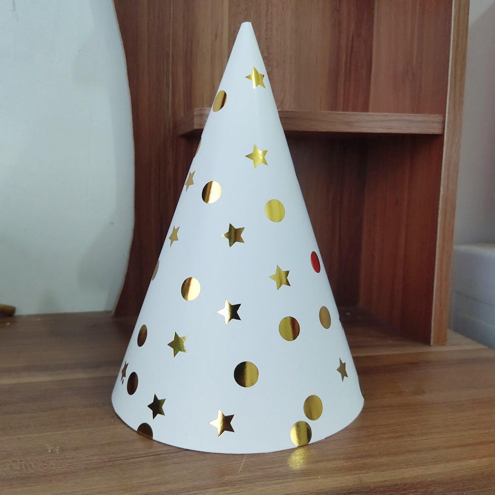 Children'S Birthday Party Decoration Wavy Bronzing Paper Hat Children'S Birthday Hat Party Hat Customization