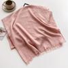Solid Cotton Pashmina Shawl Lady Wrap Warm Winter Scarves Hijab Design Print Female Foulard Bandana Stoles Scarf  NEW