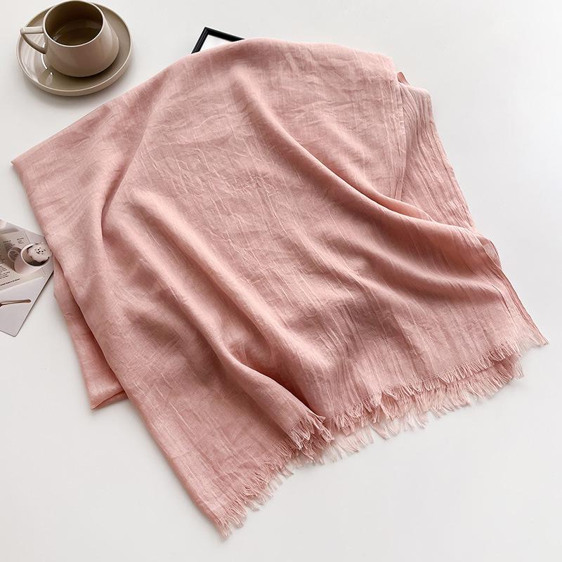 Solid Cotton Pashmina Shawl Lady Wrap Warm Winter Scarves Hijab Design Print Female Foulard Bandana Stoles Scarf  NEW
