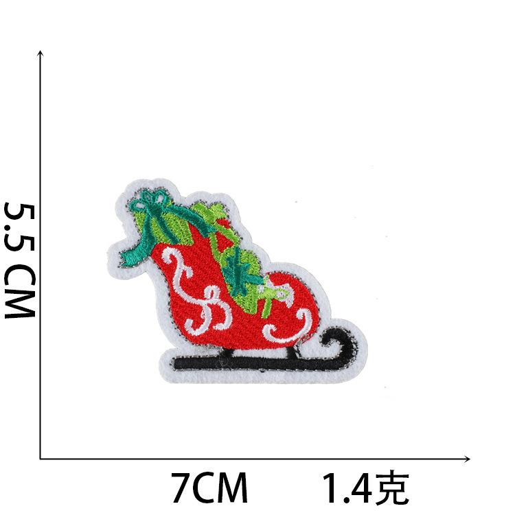 New Christmas Series Combination Embroidery Cloth Sticker Santa Crystal Ball Embroidery Cloth Sticker Voltage Ironing