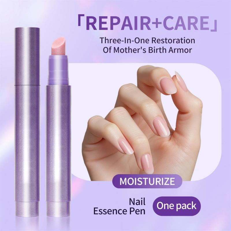 Penna 3 in 1 Idratante per Riparazione Unghie per Cuticole Secche e Unghie Fragili Idratazione Lunga Fino a 72 Ore Anti-perdita per Viaggio