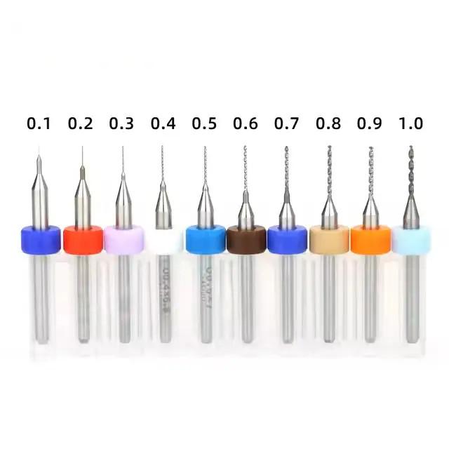 Set Of 10 Mini Pcb Modeling Drills 0.1-1.0 - For Electronics And Diy