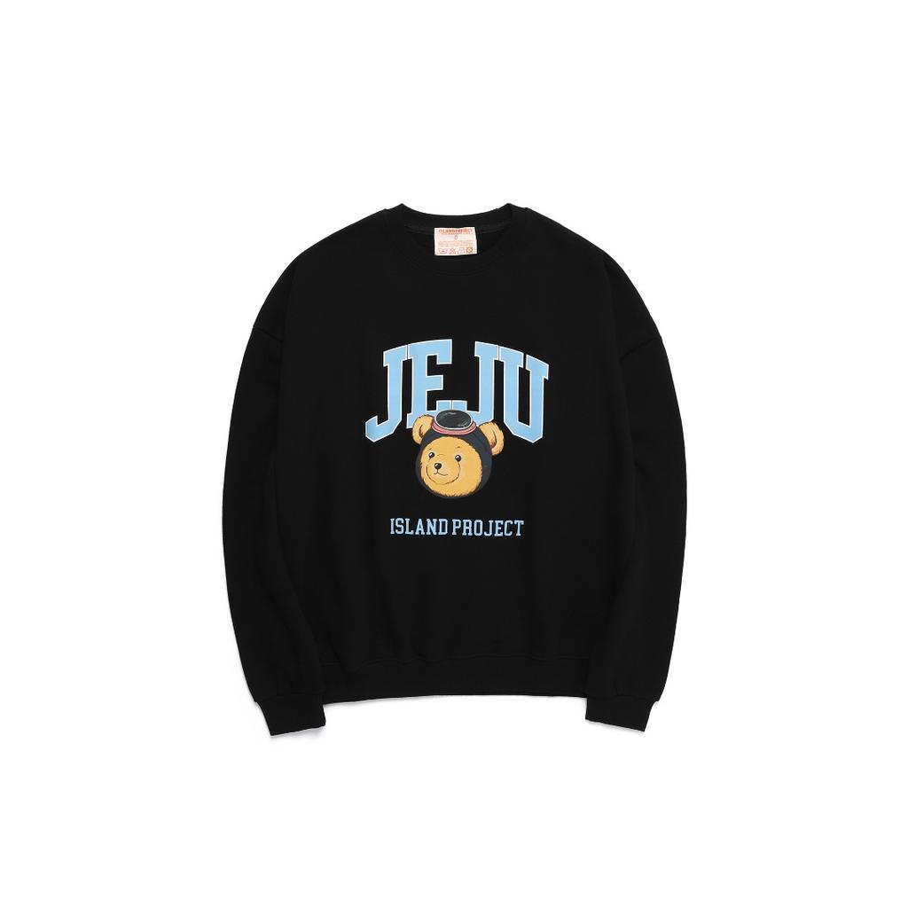 Aillaendeupeulojegteu Diver Bear Jeju Head Sweatshirt - Black