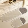 Good-Super Absorbent Kitchen Mat Non-Slip Diatomite Kitchen Rug Elliptical Simple Line Bathroom Mat Kitchen Supplies