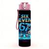 1PC Neon Galaxy Six Seven Graffiti Art 750ml Color Plastic Water Bottle Leakproof Flip Straw Lid For Sports Office Home Use