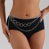 Sexy Fashion Three-layer Personalized Waist Chain Metal Multi-layer Ring Simple Temperament Body Chain