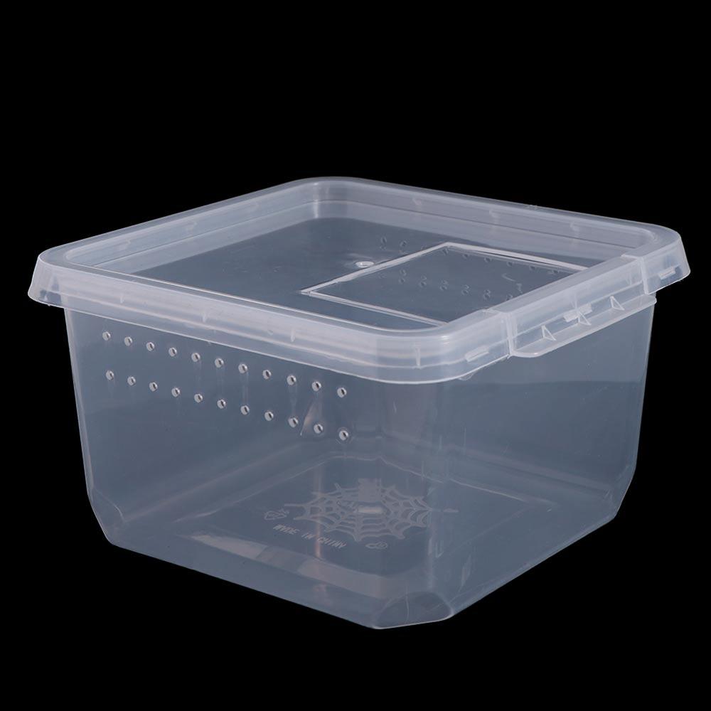 Kunststoff Transparent Haushalt Eidechsen Lebendbox Insekten Fütterungsbox Aufzuchtbecken Reptilien Habitat