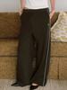 Elssibeui Embroidery Wide Sweat Pants_Cocoa