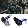 1 Pair Motorcycle Rear View Mirror 360 degrees  Rotatable   Glass Clear     Handlebar Side Mirror