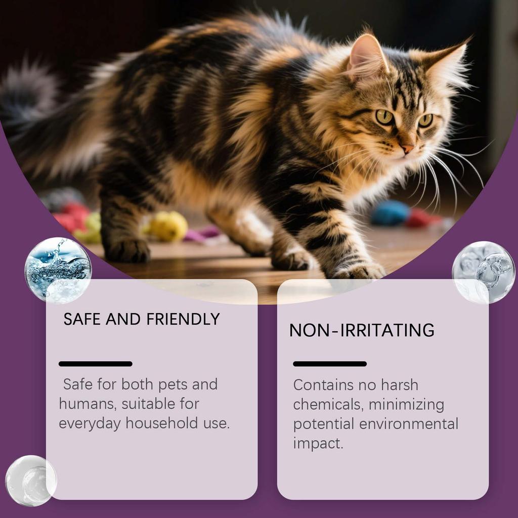 Yegbong Pet Deodorant Spray, Mild‑Formula Spray to Eliminate Odor for Litter‑Box and Kennels