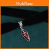 Gothic Style Vintage Velvet Coffin Cross Pendant With Cherry Elements For Halloween Decor