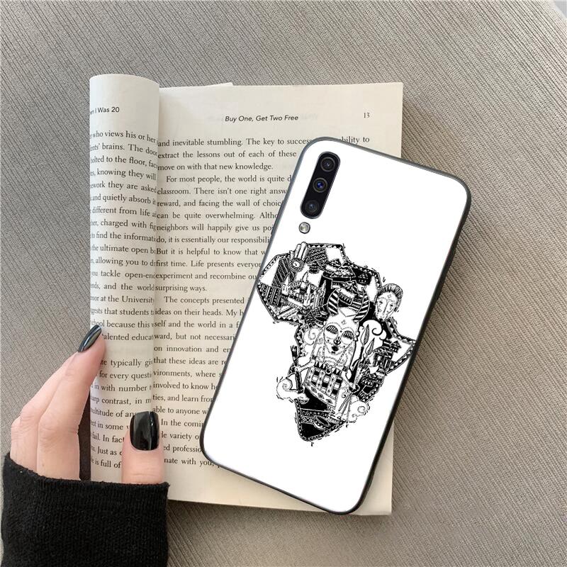 Afrika Karte Geographie Telefon Fall Für Samsung A12 A32 A71 A11 A21S A02 A52 A72 A51 A50 A70 A31 A41 M31