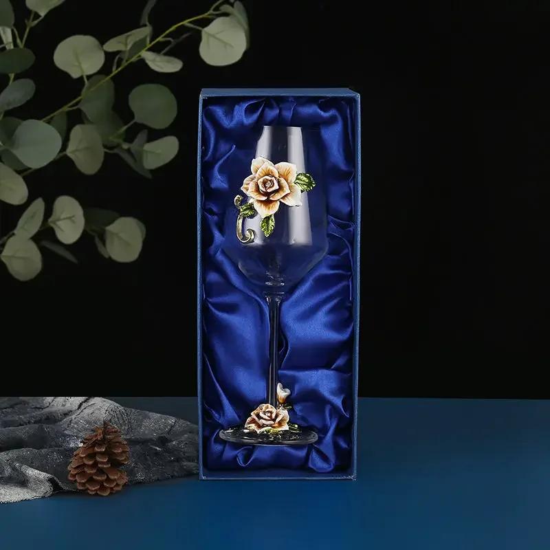 Creative Enamel Wine Glass Cup Mug Glasses for Champagne Flutes Original Cocktail Glasses Luxury Glass Cups Wineglass Spirit Set