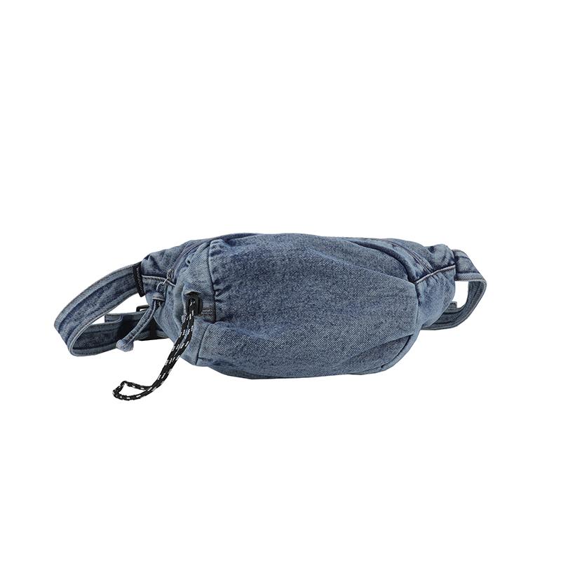 Women s Large Capacity Shoulder Bag Denim Mobile Phone Bag темно-синий