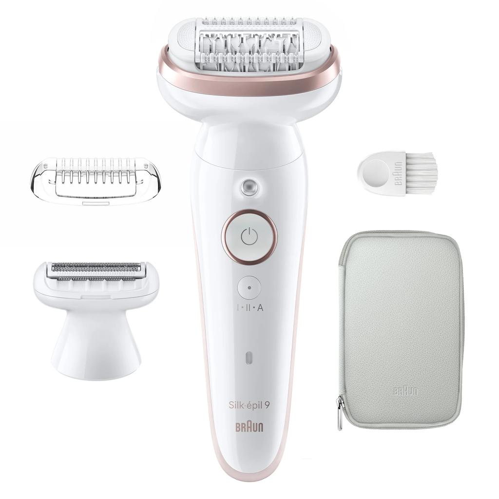 Braun Epilator | SES9-030 Silk Épil 9 | Run Time (max) 50 Min | Power Levels 2 | Wet & Dry | White/Pink