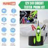 Automotive Circuit Tester Probe Kit, 12V 24V Voltage Tester with Flashlight for AC/DC, Resistance & Diode Testing
