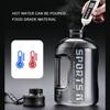 1.7/2.7L içme suyu şişesi Bpa ücretsiz plastik su bardağı taşınabilir yeniden kullanılabilir Flip Top spor su şişeleri açık kamp için