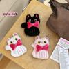 Cartoon Cute Big Eyed Cat Plush Keychain Kawaii Cat Doll Pendant Car Key Ring Charm Backpack Decoration Accessories Gifts