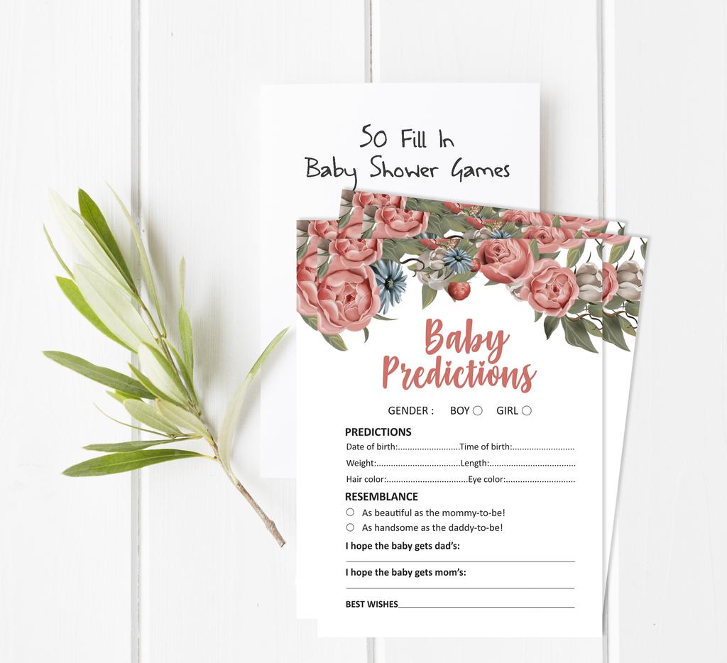 Inkdotpot Baby Shower Game Set Of 50 BabyA  AlphabetA  ABCA  Game Deer Jungle Animals Party