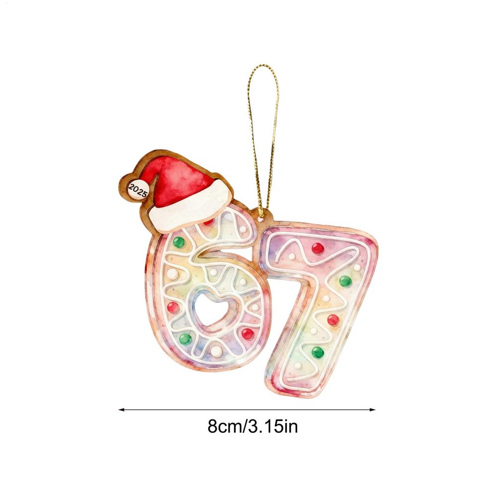 67 Ornament 2D Funny Christmas Decorations 67 Meme Ornament Holiday Decorations for Holiday Birthday Wall Door Window Indoor
