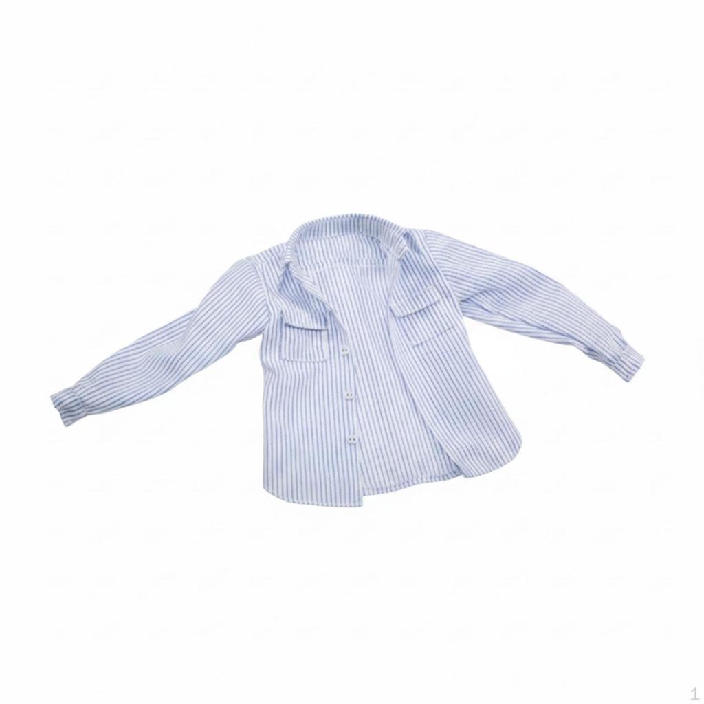 Striped Shirt 1/6 Scale Miniature Clothes for Display Scenes