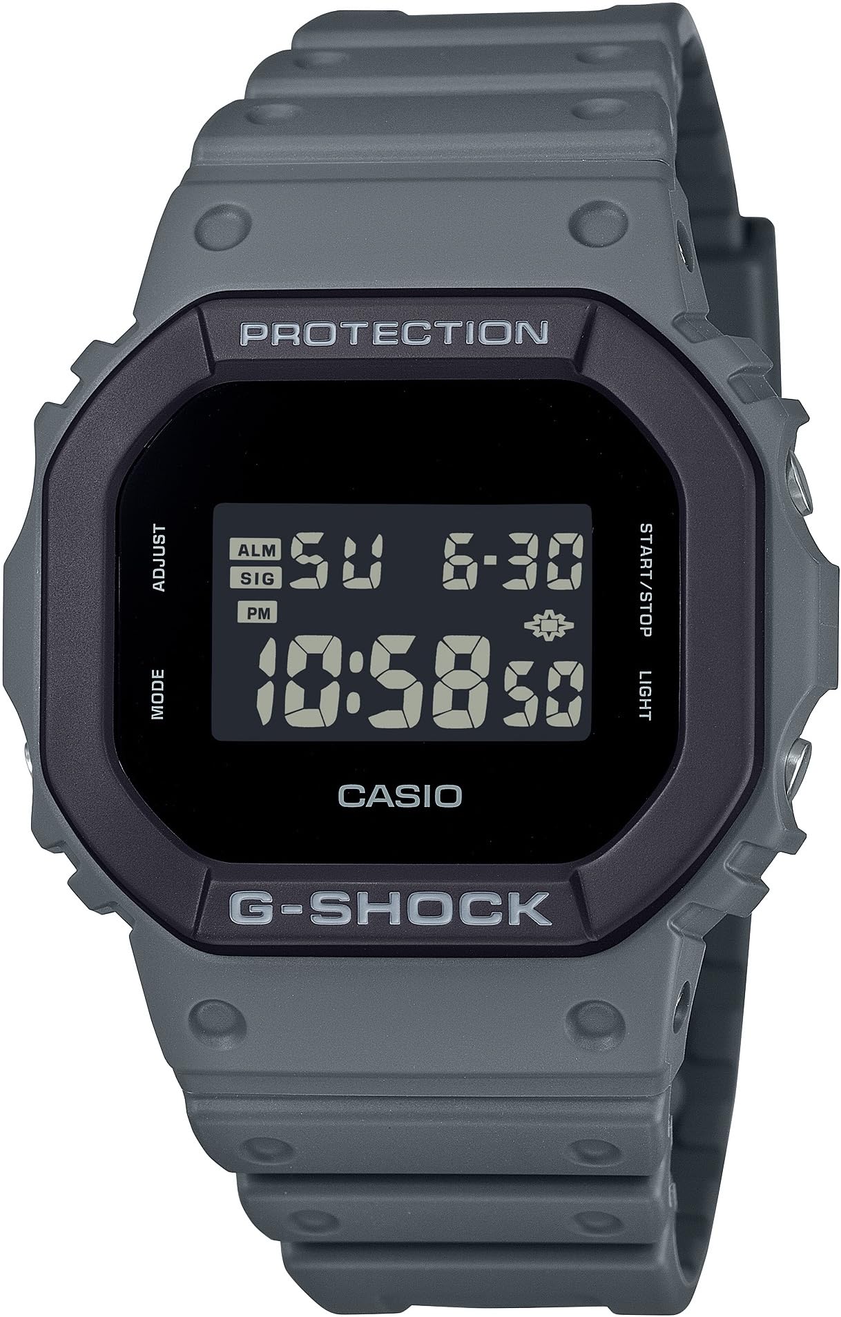 Casio G-SHOCK DW5610UU-8 Men s Classic Urban Utility Gray Resin Band Alarm Chronograph Watch