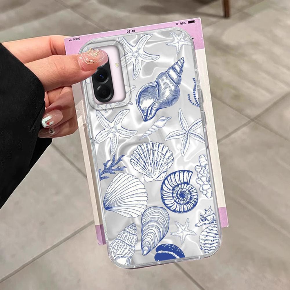 Ocean Pearl Shell Girls Phone Case for Samsung Galaxy A55 A56 A36 A26 A16 A53 A06 A14 A24 A34 A54 A15 A25 A35 A12 A07 A17 Cover