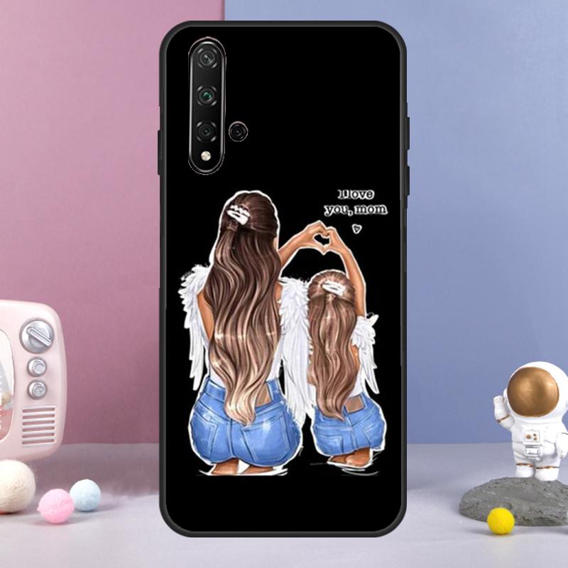 

Mom and Daughter For Huawei Nova Y72 Y61 Y91 Y73 Y90 Y70 Y60 12s 12i 11i 8i 9 10 SE P60 P30 Pro P40 Lite Case Huawei Nova Y91