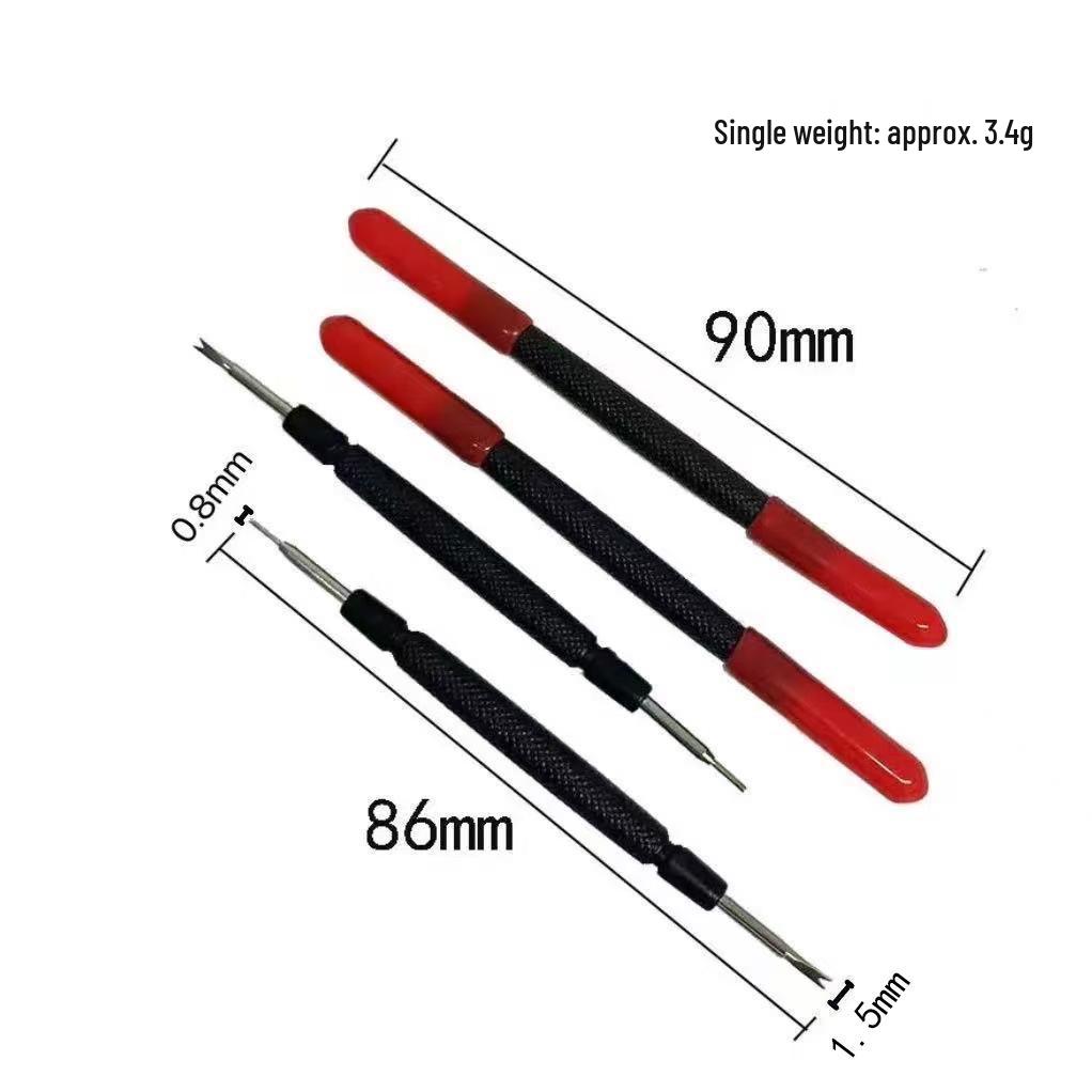 2.0v Double-Headed Spring Bar Tool with Cap Screwdriver and 0.8mm Pin for Watch Strap Adjustment