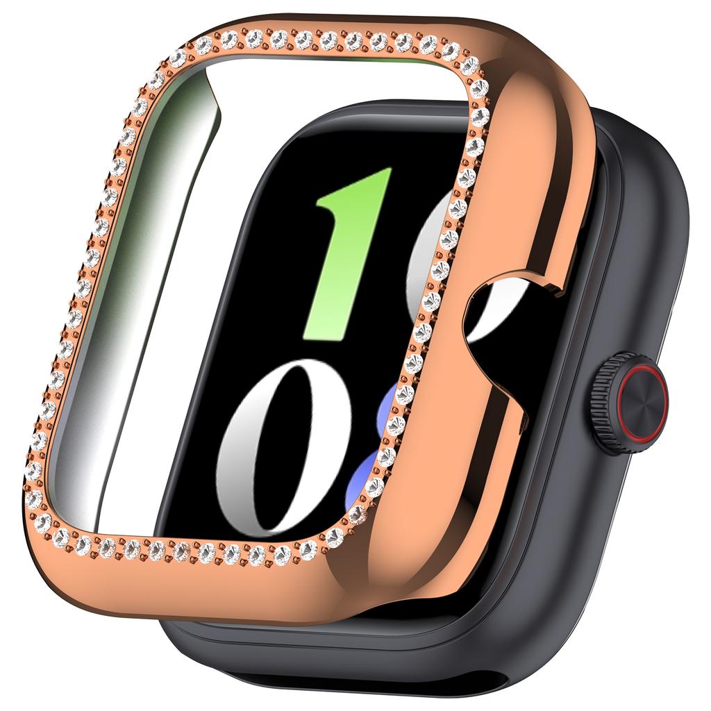 Für vivo Watch GT/iQOO Watch GT Uhrengehäuse Strass Dekoratives Hohldesign Galvanisiertes PC Uhrencover