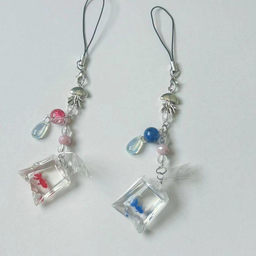 Phone Charm Fish Phone Chain Sweet Y2K Mobile Lanyard Phone Case Cell Phone Strap  Girls Women