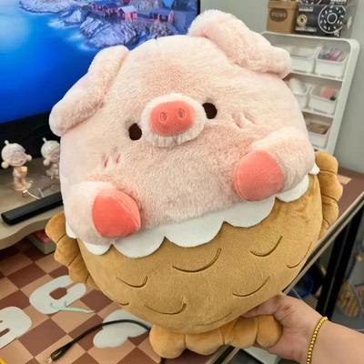 Niedliches Schnappschwein Plüschtier Plüschtier Stofftier Weiches Rosa Schweinchen Begleitendes Schlafkissen Umarmungskissen für Mädchen Geburtstag
