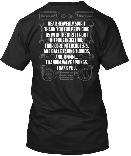 Car Guy Thanks Dear Heavenly Spirit Thank You For T-Shirt Made in USA S to 5XL L