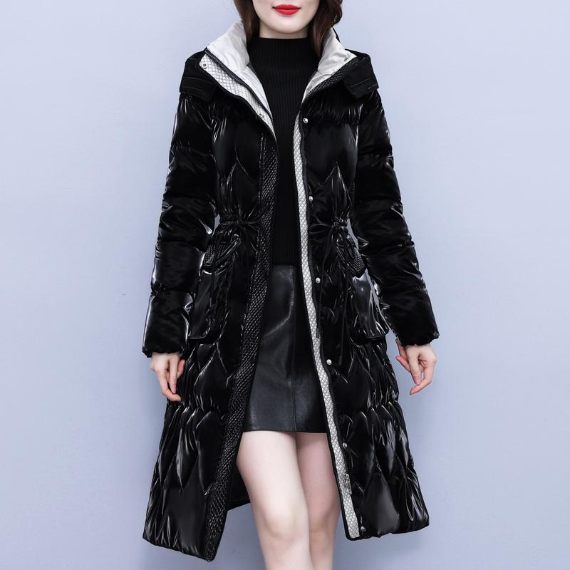 Elegant Woman Winter Coats Hooded Thick Warm Long Parkas Female Jacket Winter Clothes High Quality