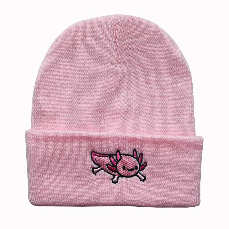Popular European and American Men's and Women's Autumn and Winter Cartoon Animal Hexagonal Dinosaur Embroidered Knitted Hat, Woolen Hat, Outdoor