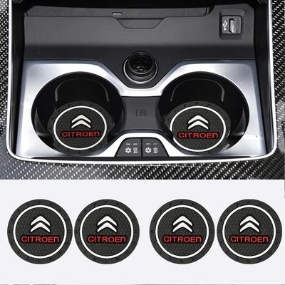 Posavasos para Coche Soporte para Taza de Agua Botella Alfombrilla Antideslizante Accesorios Para C1 C2 C3 C4 C5 C6 C8 C4L DS3 DS4 DS5 DS5LS DS6