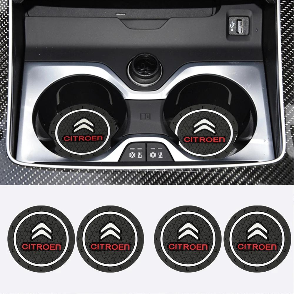 Car Coaster Water Cup Bottle Holder Mat Anti-Slip Pad Accessories For Citroen C1 C2 C3 C4 C5 C6 C8 C4L DS3 DS4 DS5 DS5LS DS6